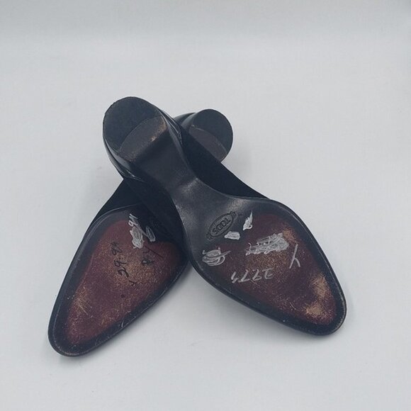 TODS Women's black Suede Leather Mary Jane Flat Loafers. 37.5. - Picture 7 of 7